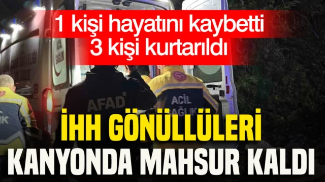 1 kişi hayatını kaybetti, 3 kişi kurtarıldı