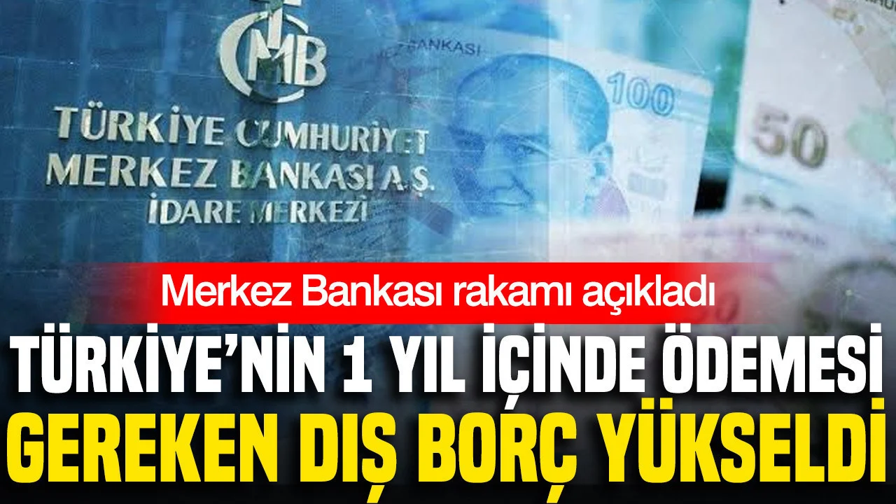 Kısa vadeli dış borç Ağustos ayında 176,6 milyar dolara geldi