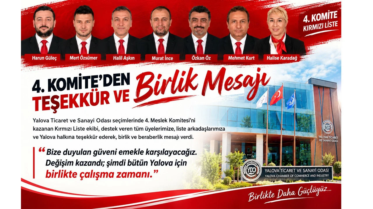 Şimdi Yalova için çalışma zamanı